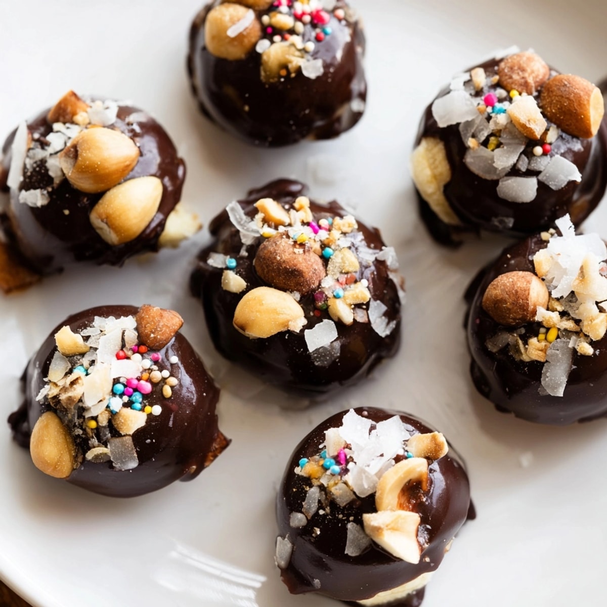 Homemade Chocolate Banana Bites gleam; a simple, delicious treat to make and share.