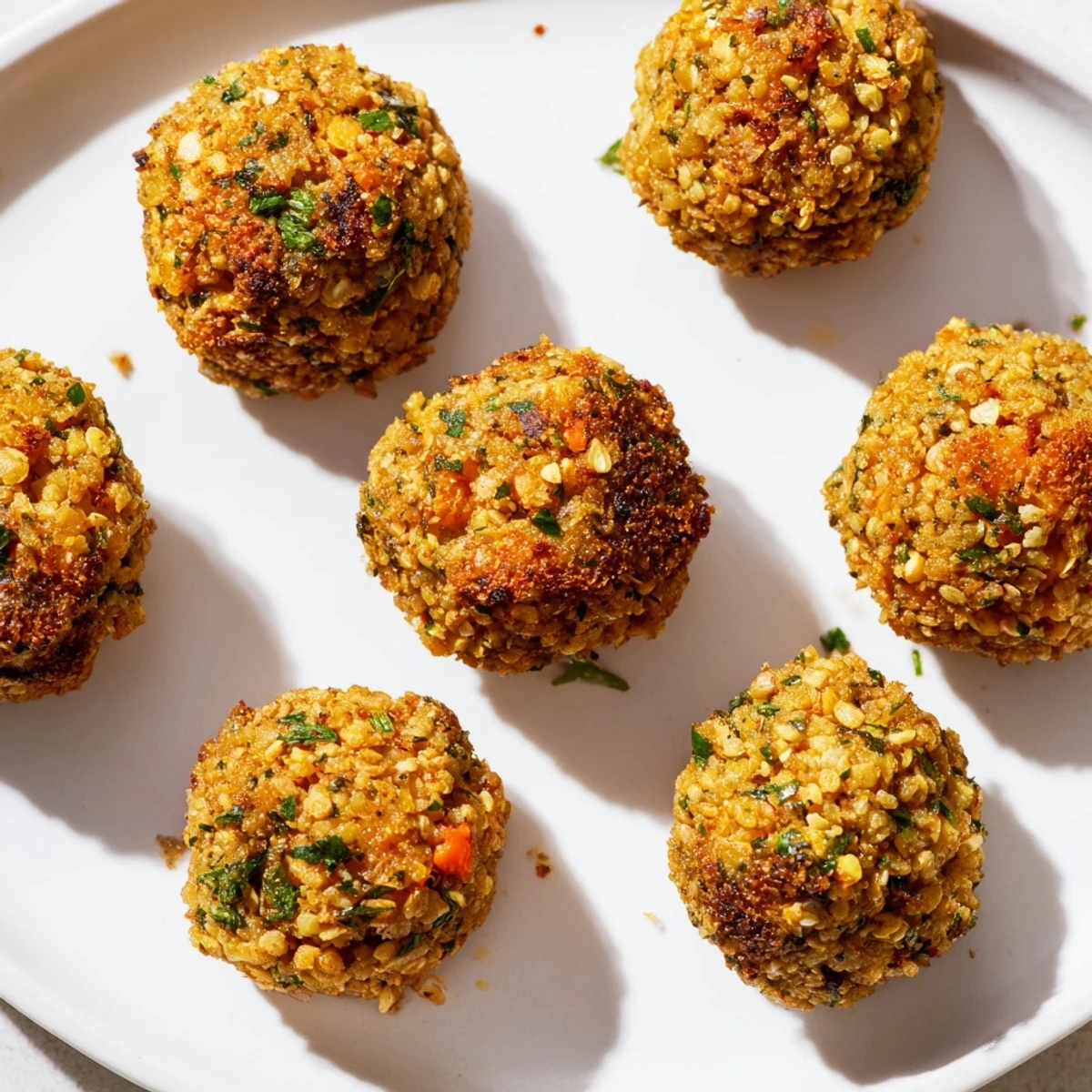 Golden-brown New Year Chickpea Bites, crispy outside and savory inside, ready for a festive gathering.