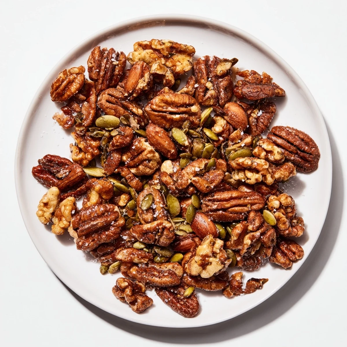 Golden, glistening Fresh Maple Clusters, served for a delicious snack, rich with maple flavor.