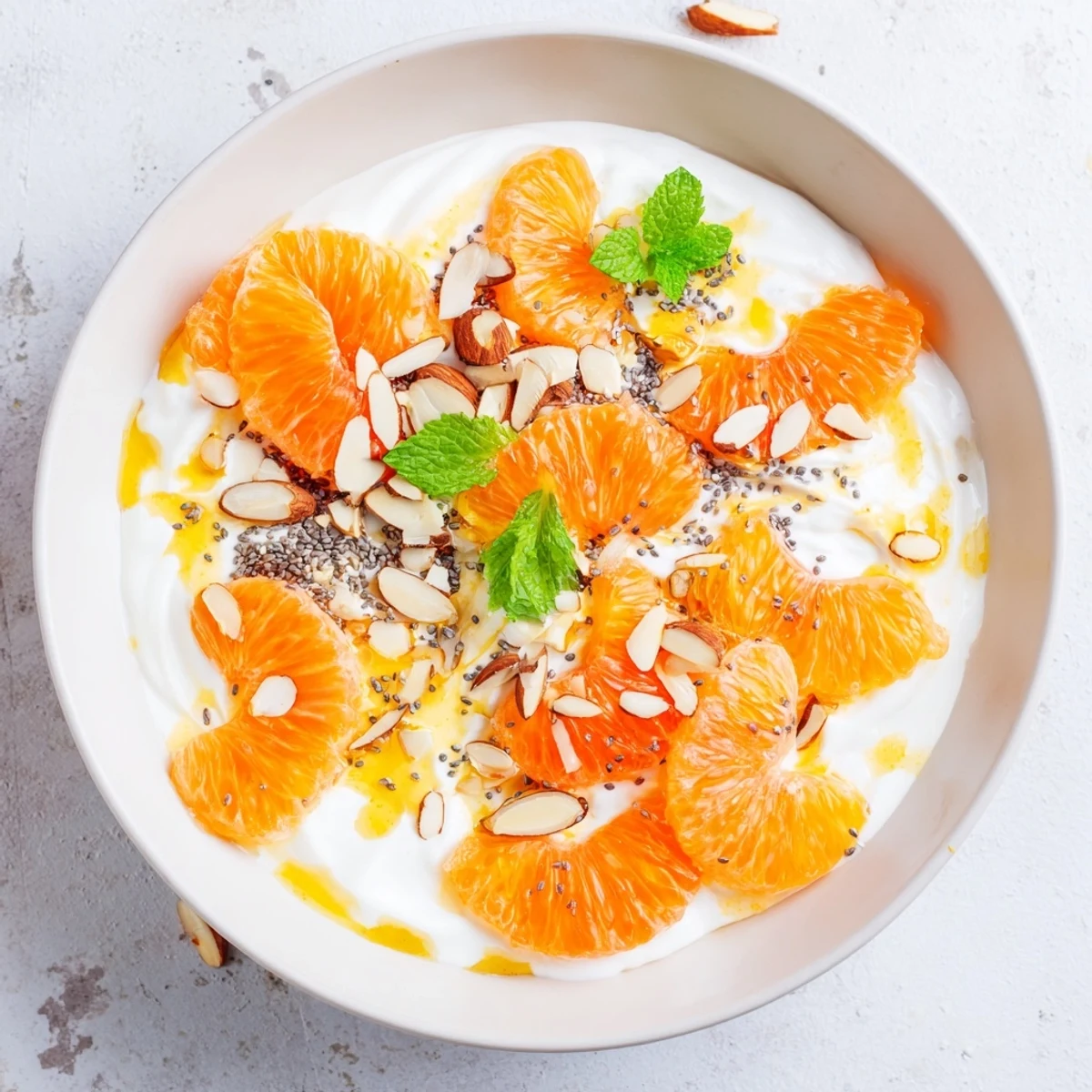 Bright and beautiful Cozy Citrus Bowl with juicy segments and creamy yogurt, ready to enjoy.
