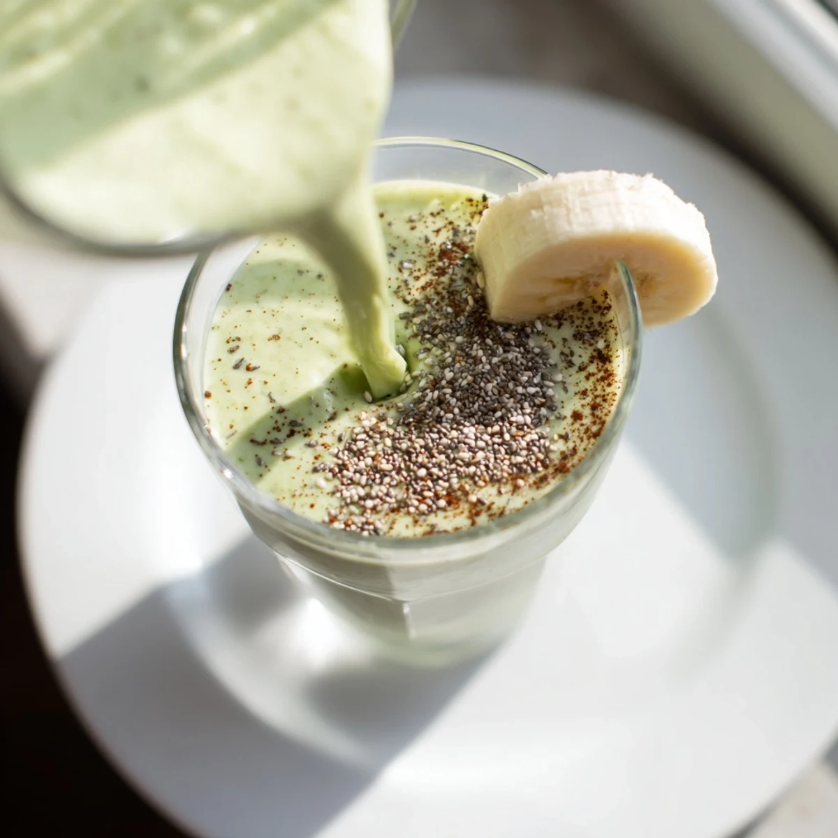 Enjoy this easy and healthy Cozy Green Smoothie: packed with spinach, banana, and spices.