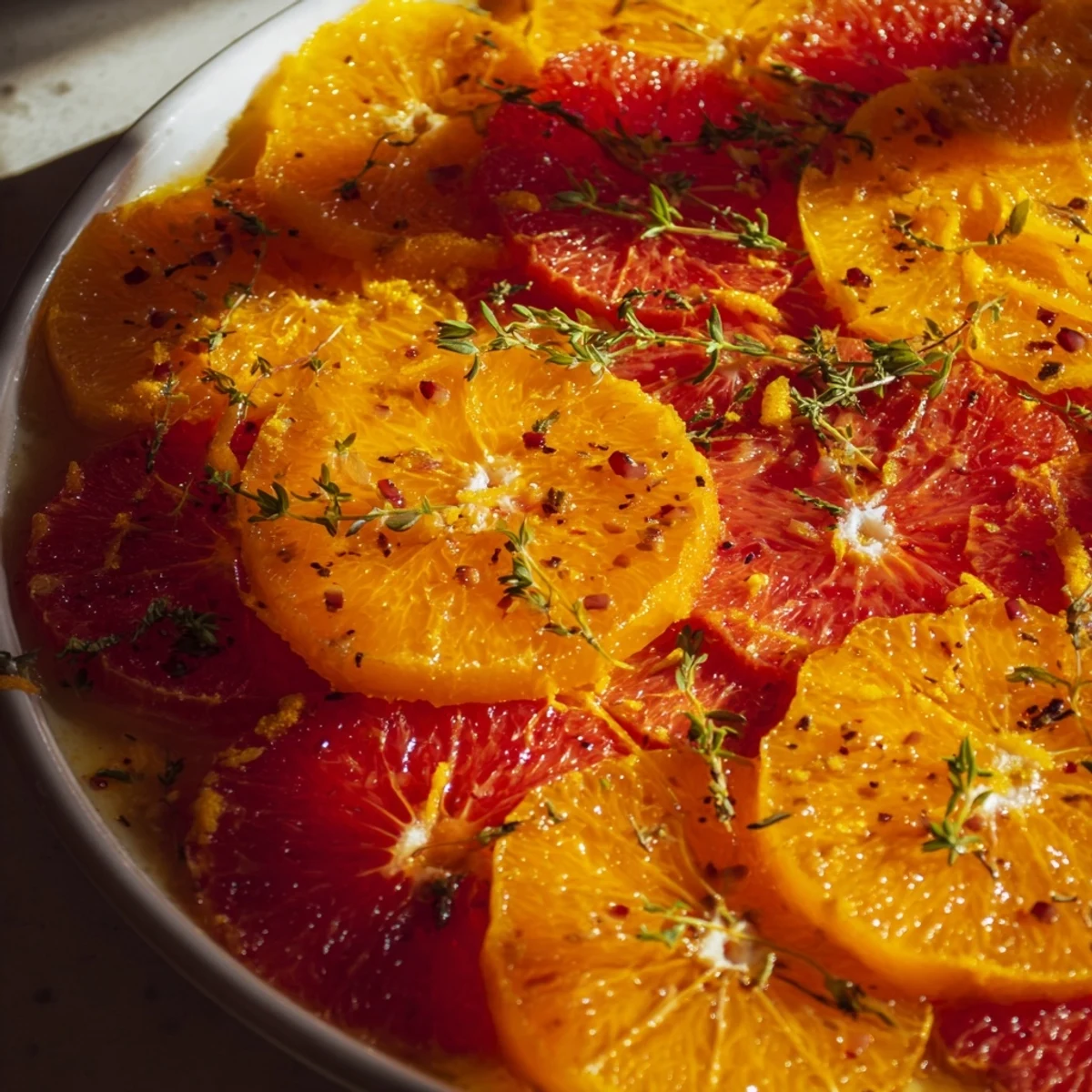 A close-up view of a zesty Festive Citrus Treat drizzled with honey, ready to serve with delight.