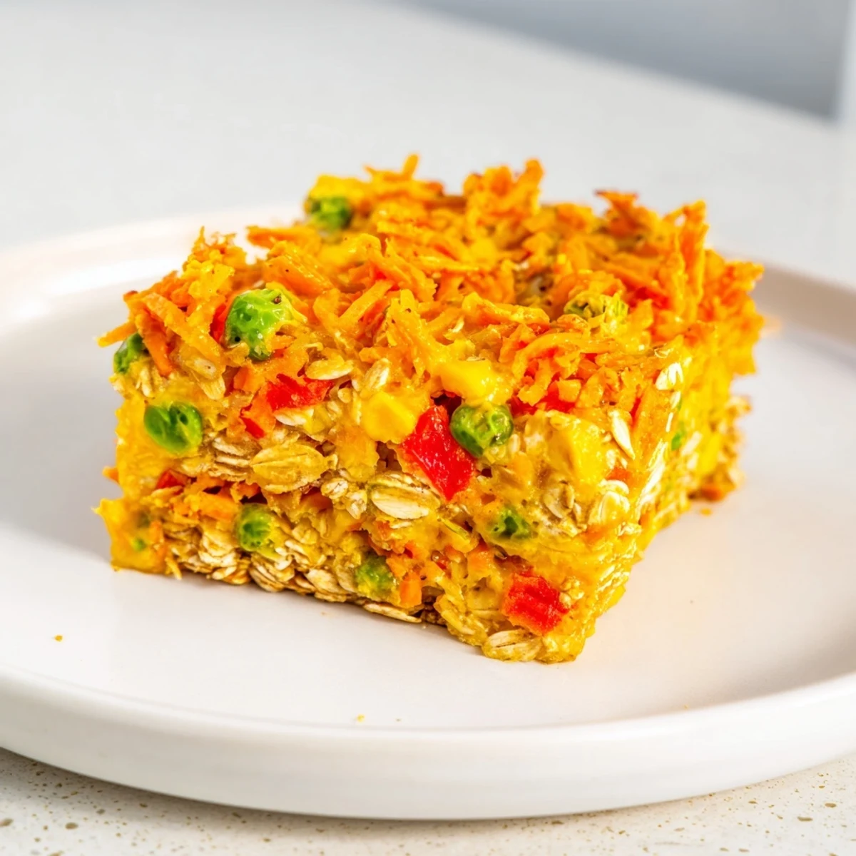 Cozy Veggie Bars, golden and cheesy, offer a wholesome snack or vegetarian meal.