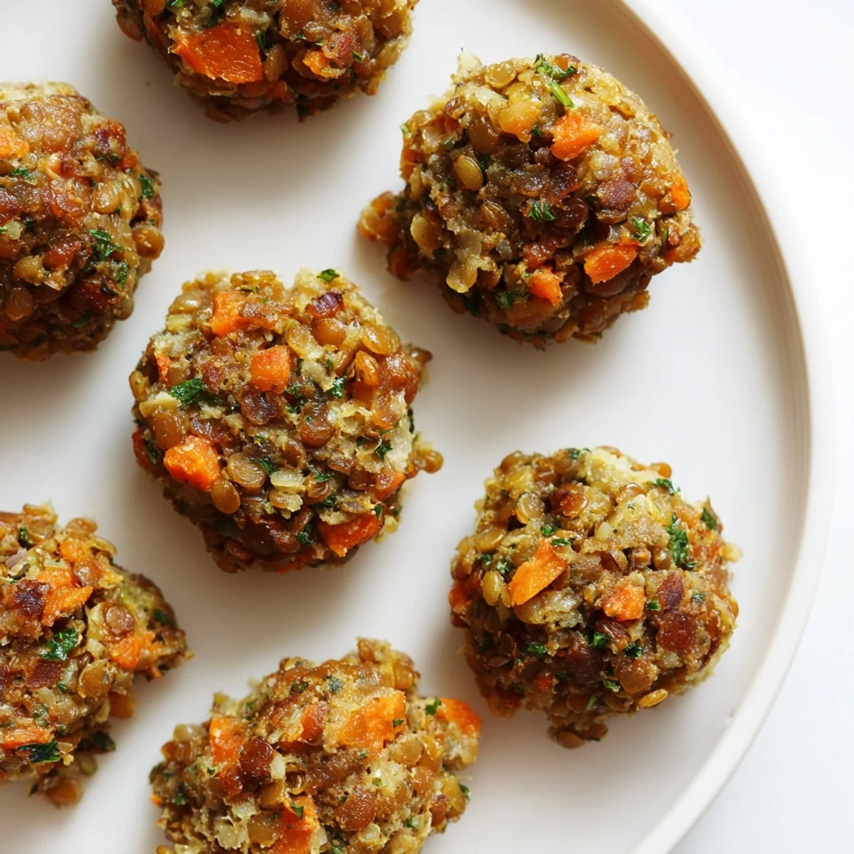 Warm and savory Winter Lentil Bites with a crispy exterior and tender, delicious interior ready to eat.