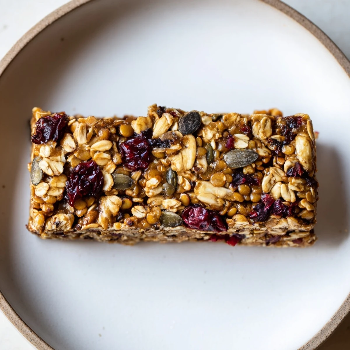 Homemade Fresh Lentil Bars, a vegetarian treat, perfect for a quick breakfast or energy boost.
