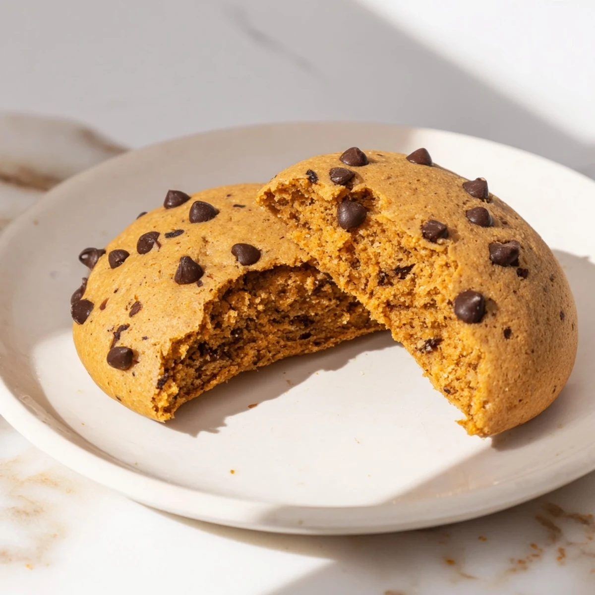 Freshly baked seasonal pumpkin cookies, moist and tender, a comforting American dessert choice.
