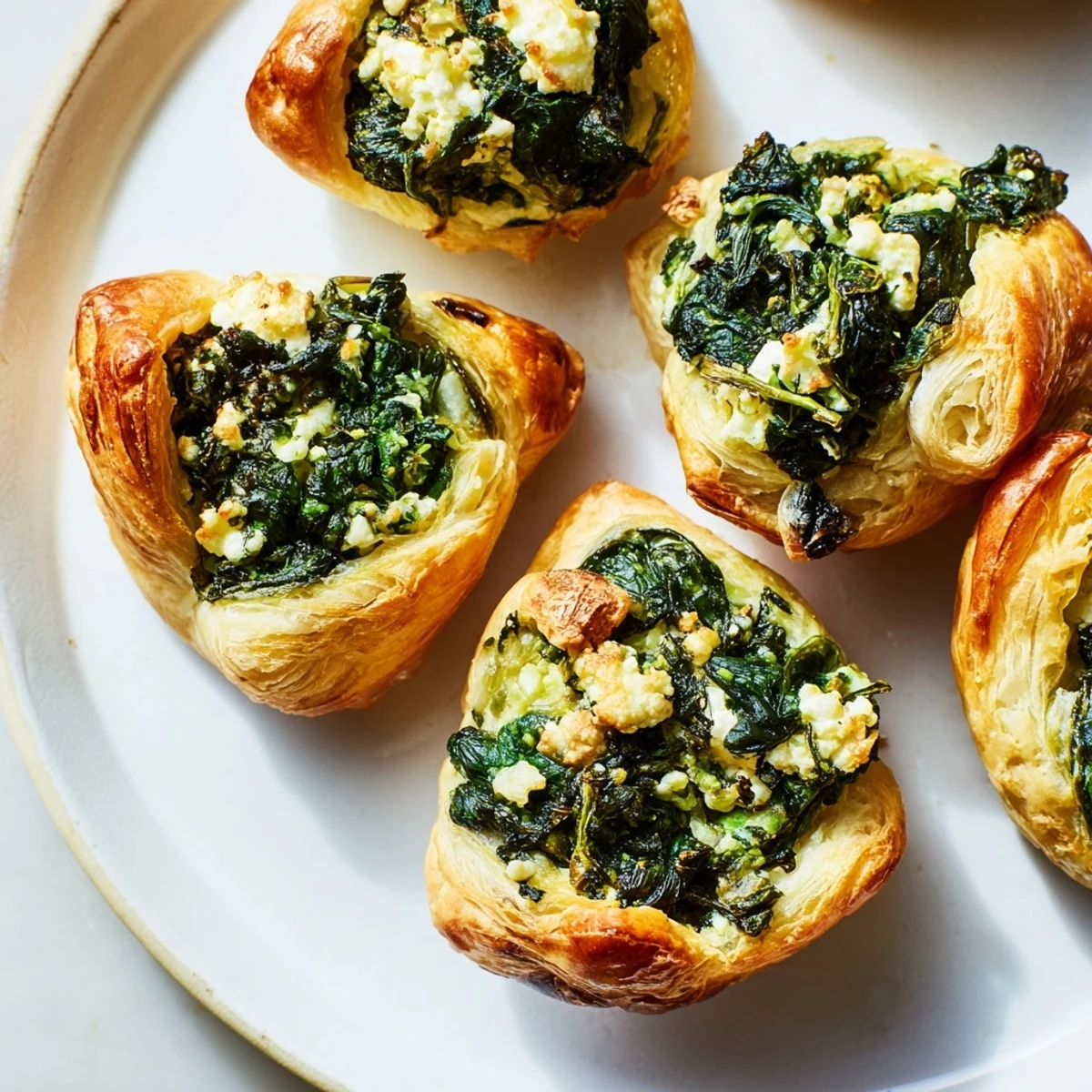 Close-up of crispy, baked Seasonal Spinach Bites, a perfect vegetarian appetizer, deliciously seasoned.