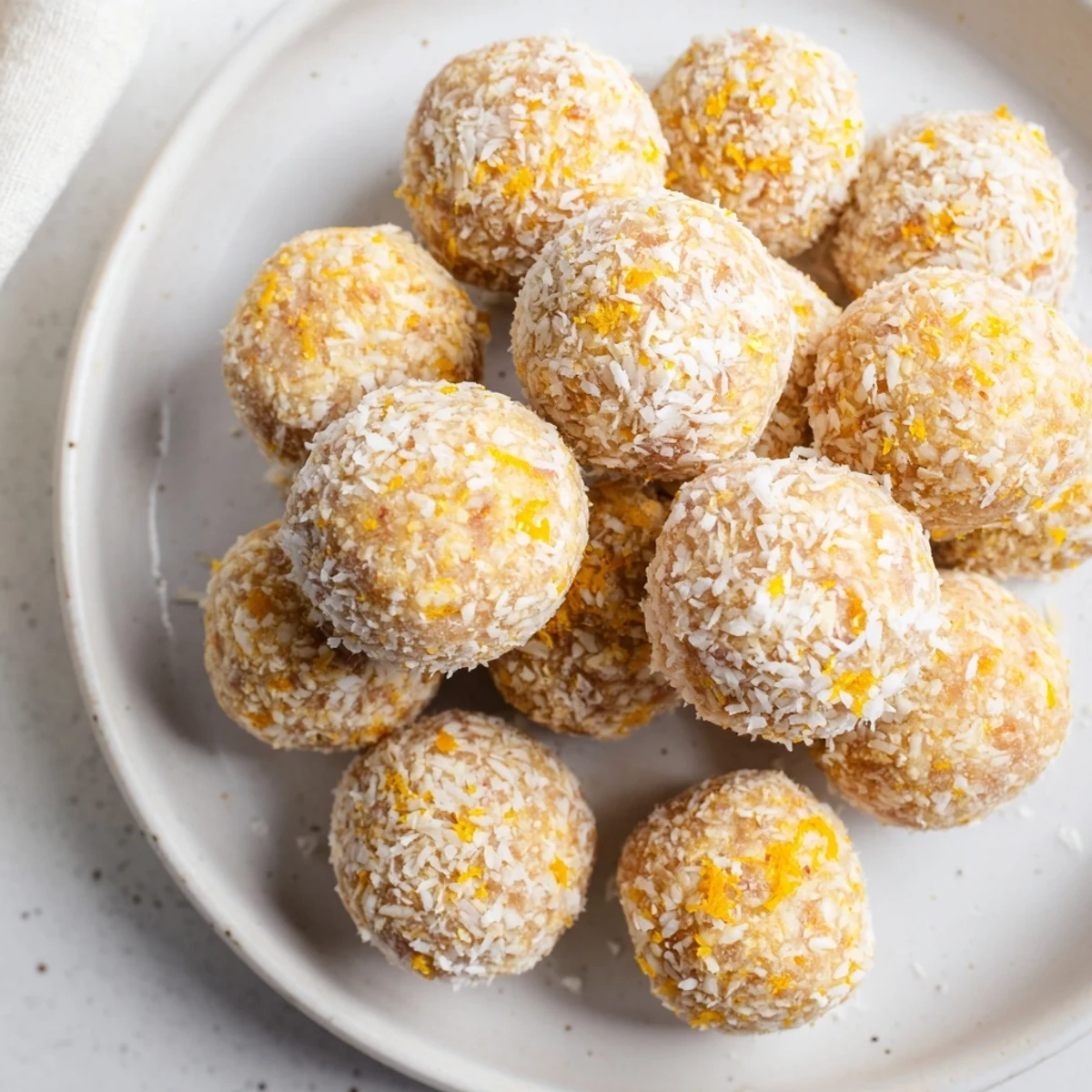 Golden, bite-sized New Year Citrus Bites, a refreshing dessert for a celebratory moment, ready to be enjoyed.