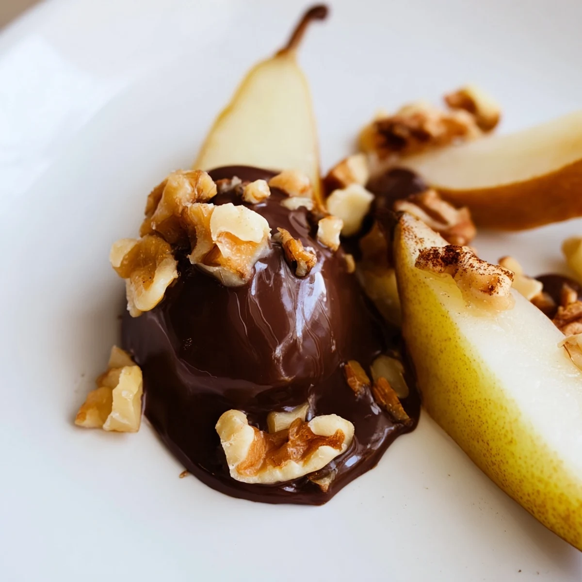 Close-up of Seasonal Pear Clusters, highlighting chunky pear pieces, spices, and nuts ready to enjoy at room temperature with spiced cider.