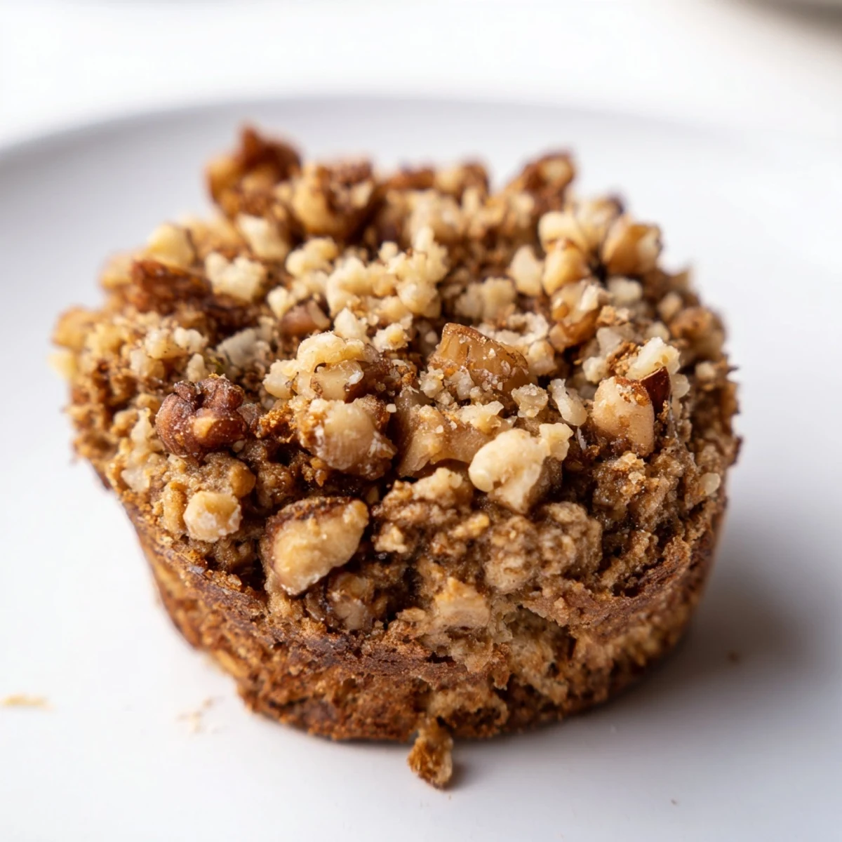 Vegan Ginger Bites cooling on a wire rack with a golden-brown, slightly cracked top and visible flecks of crystallized ginger.