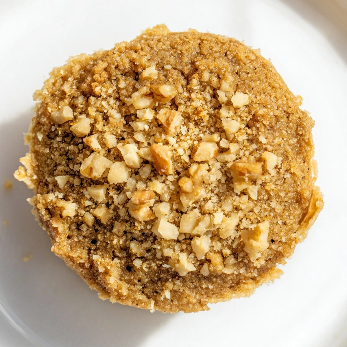 A small white ceramic bowl filled with Vegan Ginger Bites, paired with a cup of tea for a cozy afternoon treat.