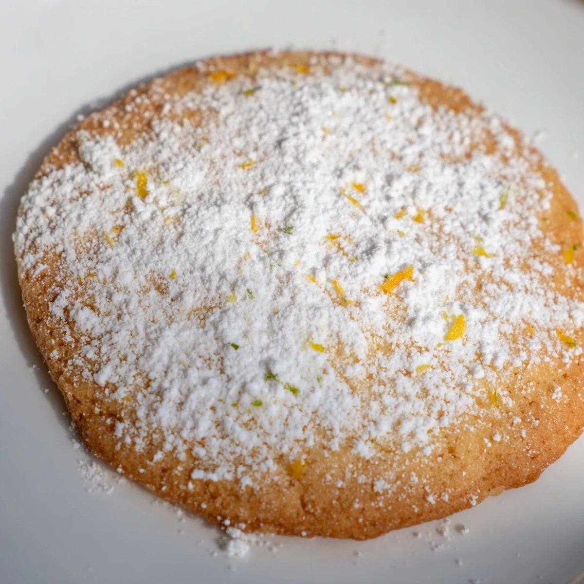 Seasonal Citrus Cookies on a white ceramic plate with a cup of tea, perfect for a refreshing afternoon dessert.