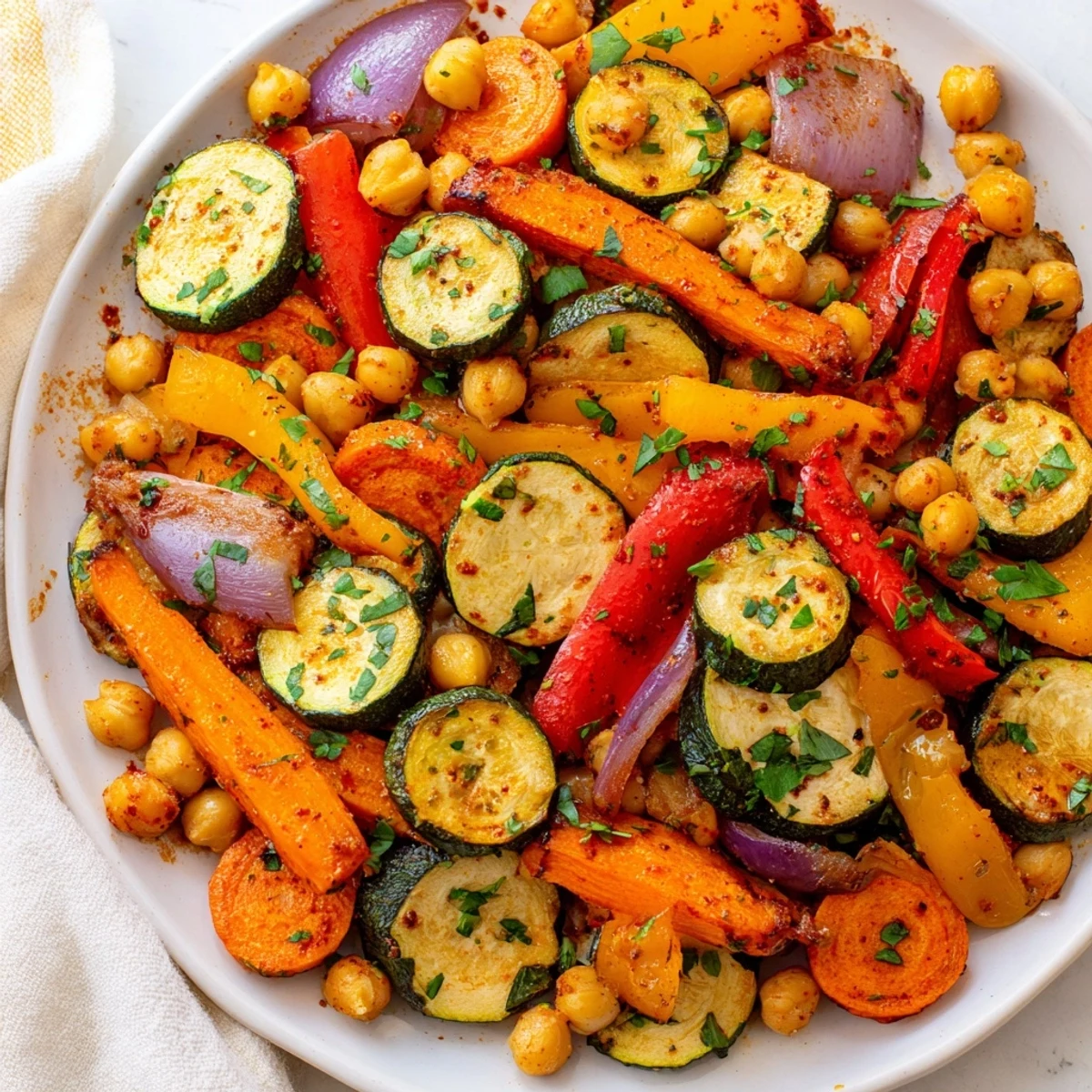 Close-up of a hearty Vegan Veggie Treat, showcasing caramelized onions and a bright squeeze of lemon.