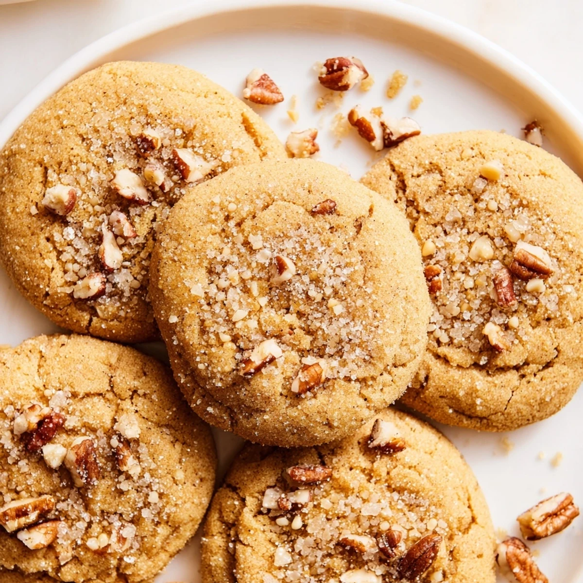 Stack of homemade Winter Maple Cookies with soft texture, perfect with a mug of hot tea.