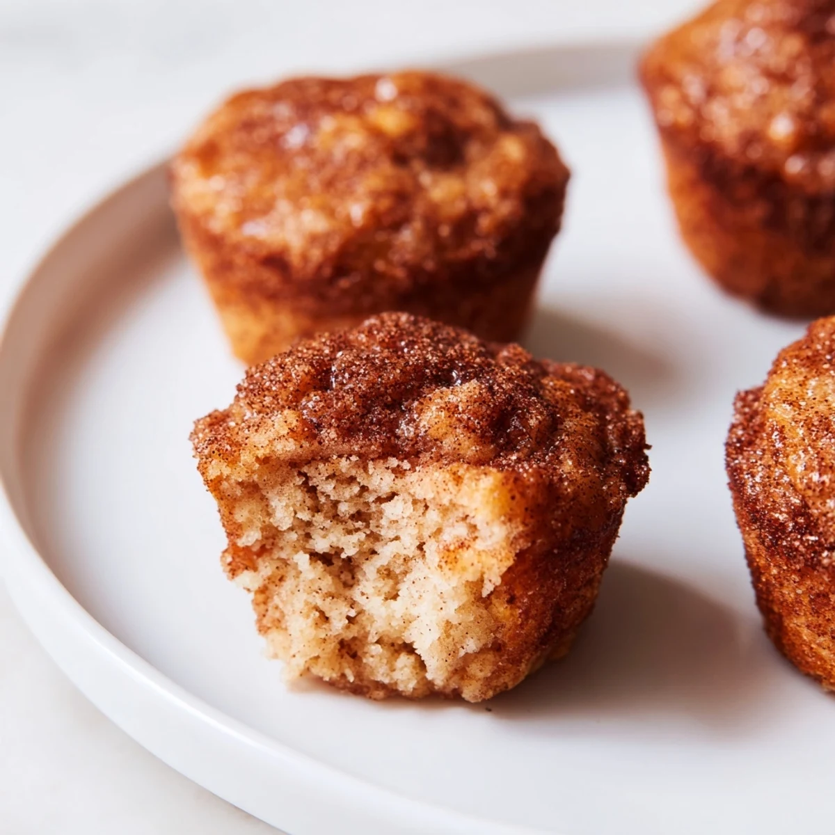 A close-up of Cozy Maple Bites mini muffins with chopped pecans, steaming and ready to enjoy.  