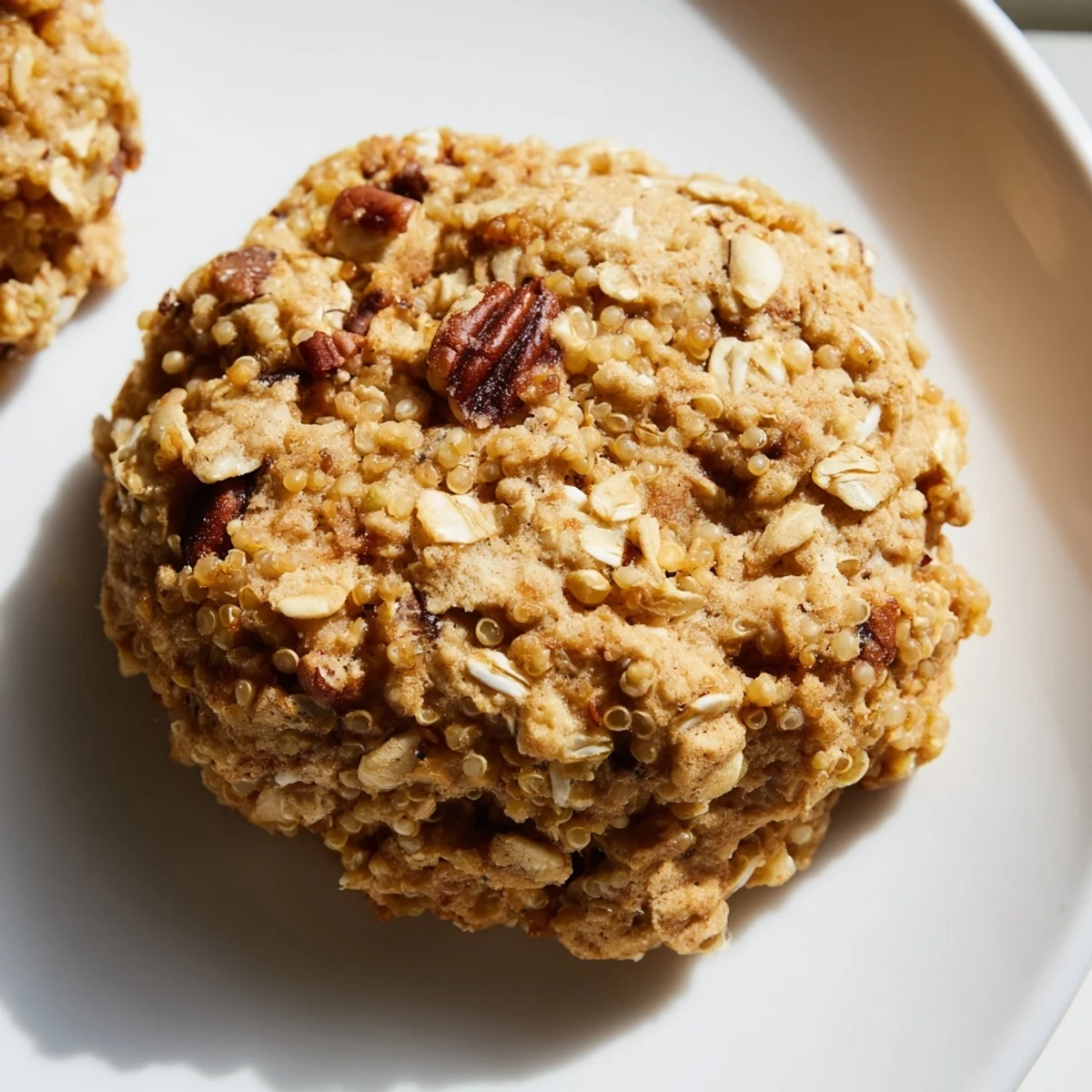 Warm Quinoa Cookies arranged on a cooling rack, highlighting their wholesome ingredients and inviting golden edges for a healthy snack.