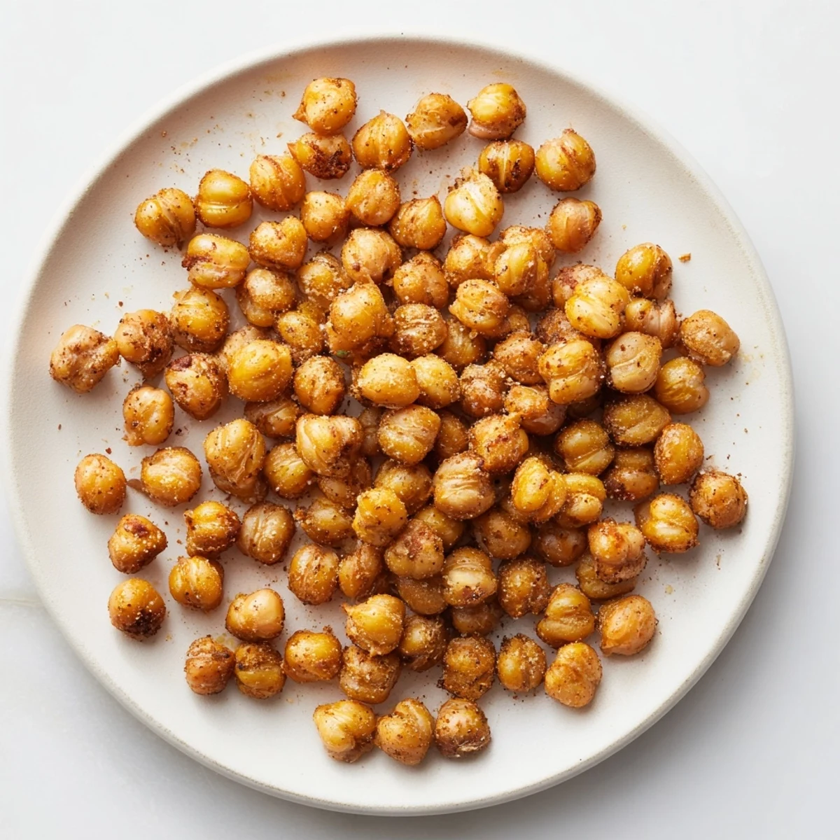 Warm Crisp Chickpea Bites glistening with olive oil, served alongside a fresh salad bowl.
