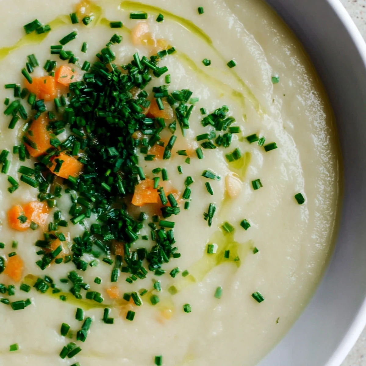 This velvety white bean and ramp hearty soup showcases tender beans and wilted greens in a warm, nourishing bowl. 