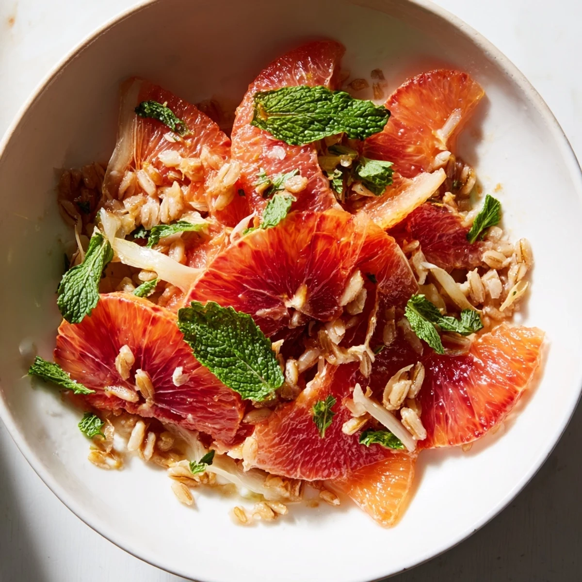 Serve this refreshing Blood Orange and Fennel Grain Salad with a drizzle of citrus dressing and toasted pistachios for crunch.