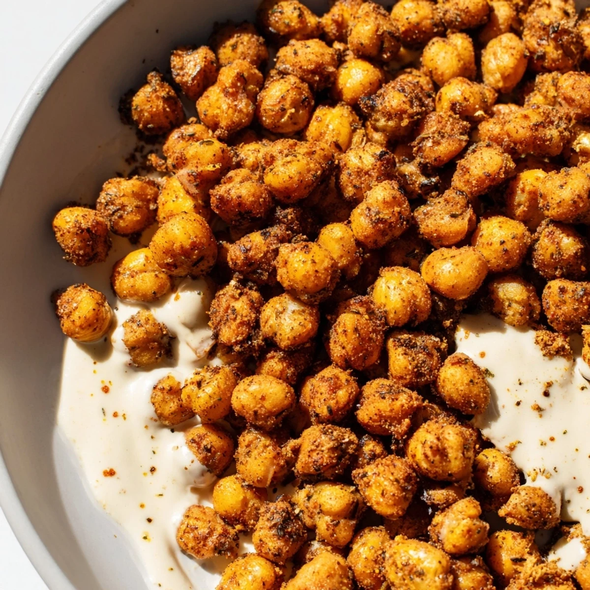 Vibrant Middle Eastern savory zaatar chickpea breakfast bowl with avocado and crisp vegetables