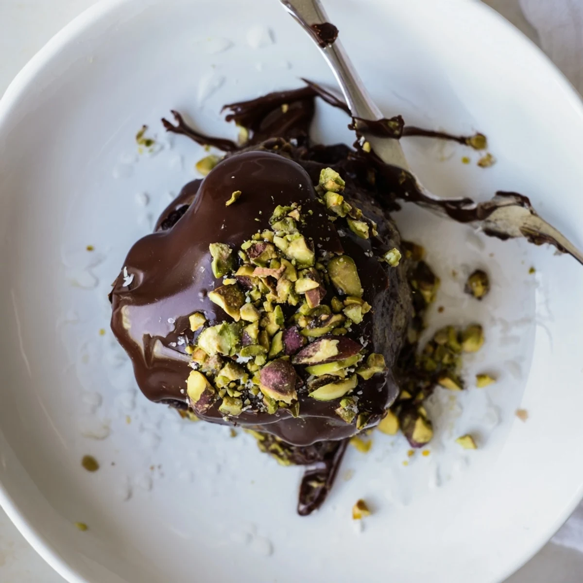 Warm coffee beside Dark Chocolate Pistachio Coconut Date Clusters, chewy centers, crunchy pistachios