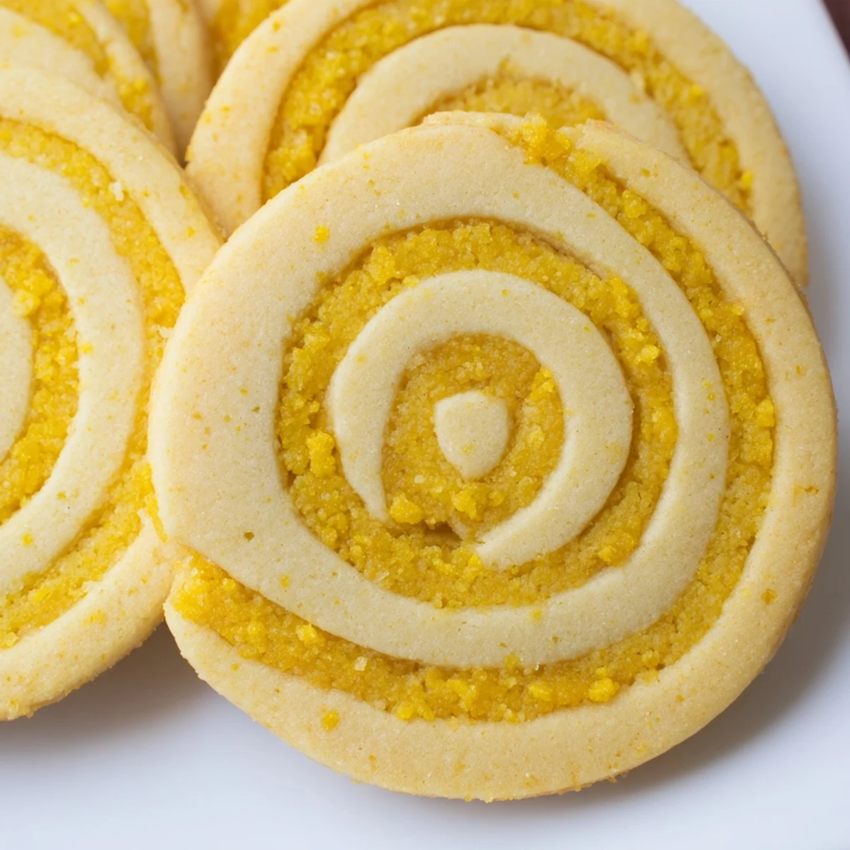 Golden vegan pineapple vanilla swirl sugar cookies fresh from the oven on parchment paper