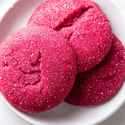 Vegan Dragonfruit Sugar Cookies